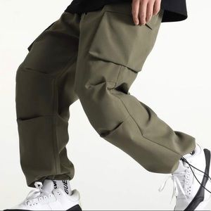 Men Flap Pocket Drawstring waist drop crotch pants
